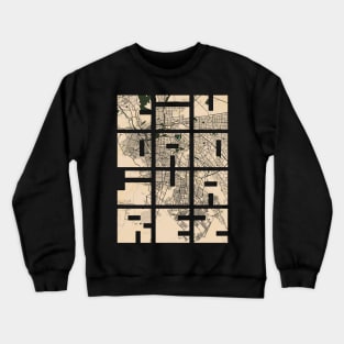 Ciudad Juarez, Mexico City Map Typography - Vintage Crewneck Sweatshirt